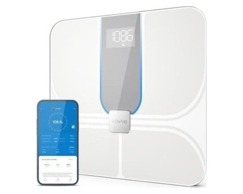 RENPHO ELIS ASPIRE C - SMART WIFI BODY SCALE - ITO - 3AAA - 11X11X1IN/28X28X2.5CM – WHITE PT (Espera 4 dias) RENPHO ELIS ASPIRE C - SMART WIFI BODY SCALE - ITO - 3AAA - 11X11X1IN/28X28X2.5CM – WHITE PT (Espera 4 dias)